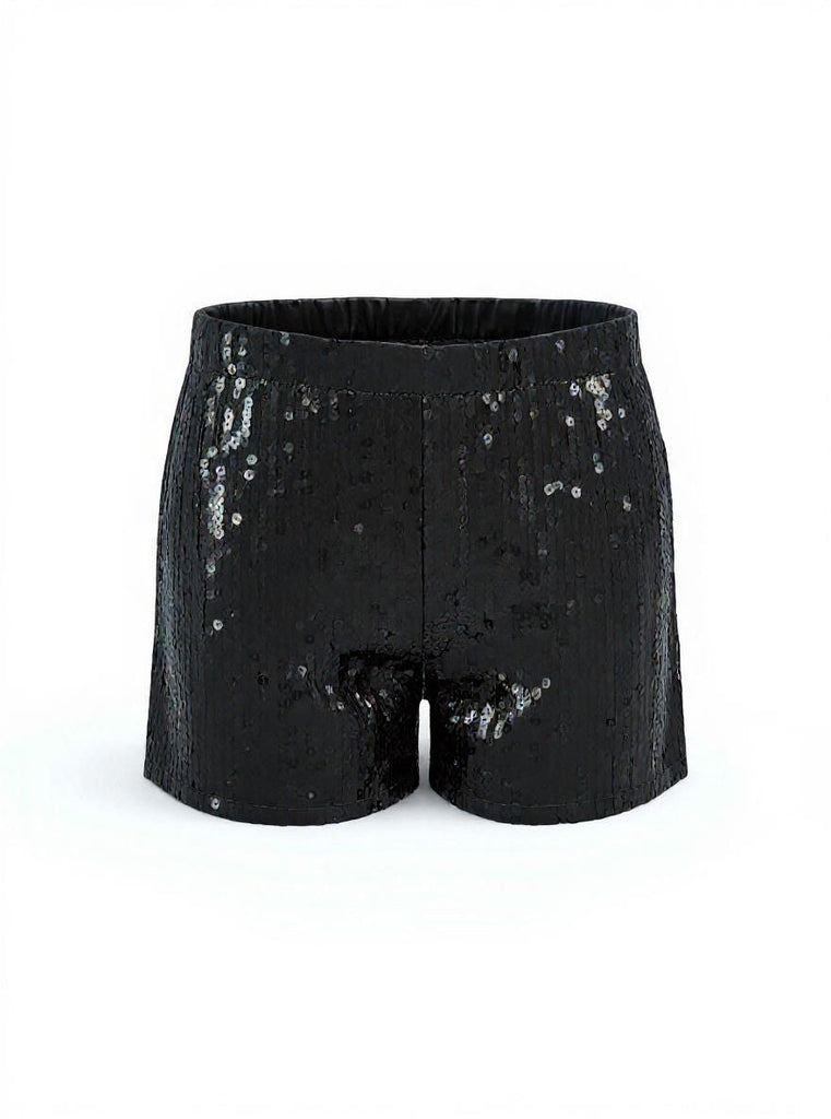 Short disco à paillettes métalliques des années 1970