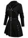 Veste midi punk à capuche et ceinture zippée années 1960