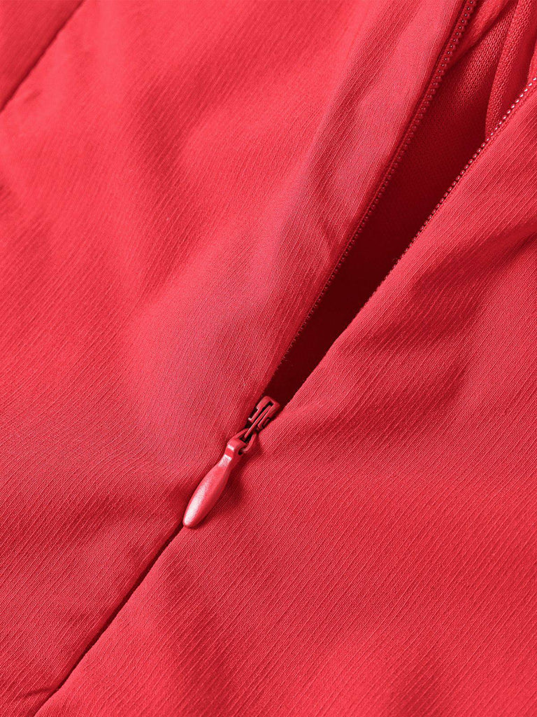 Robe mi-longue plissée à lacets et dos nu années 1960