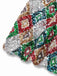 Robe moulante multicolore à paillettes Argyle des années 1970