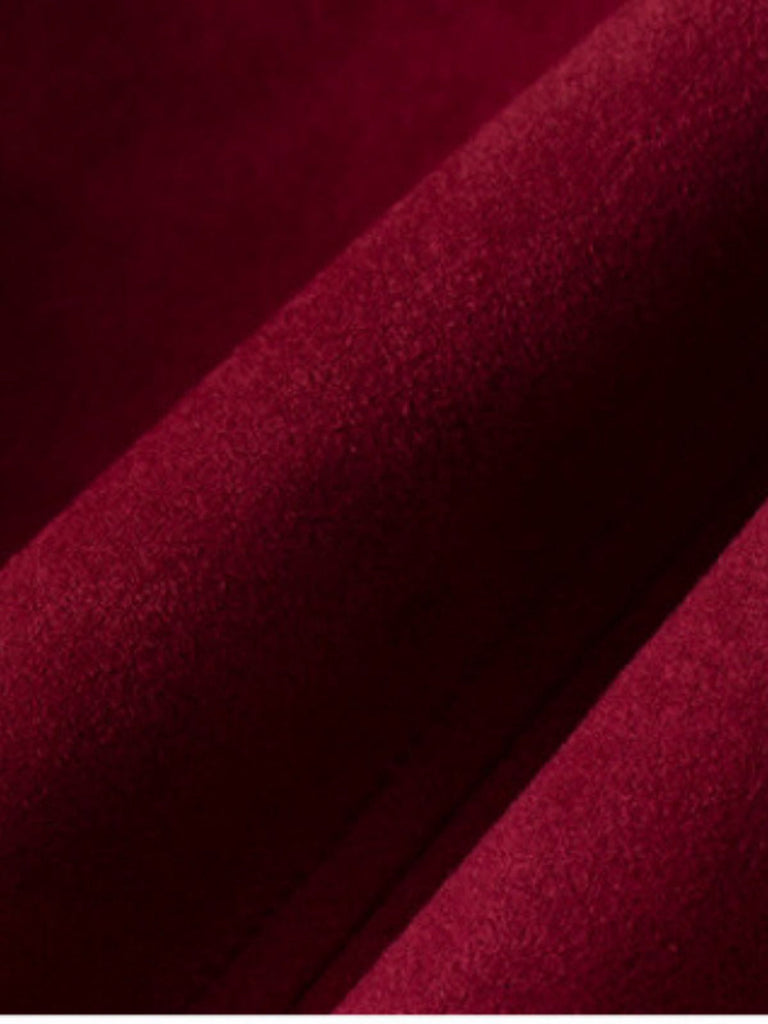 Veste en cuir suédé à revers uni années 1980