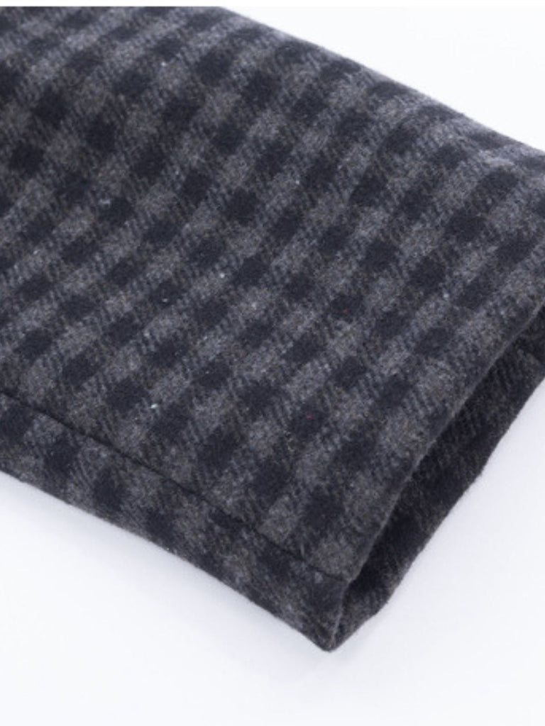 Manteau gris Mercredi à carreaux Halloween années 1950