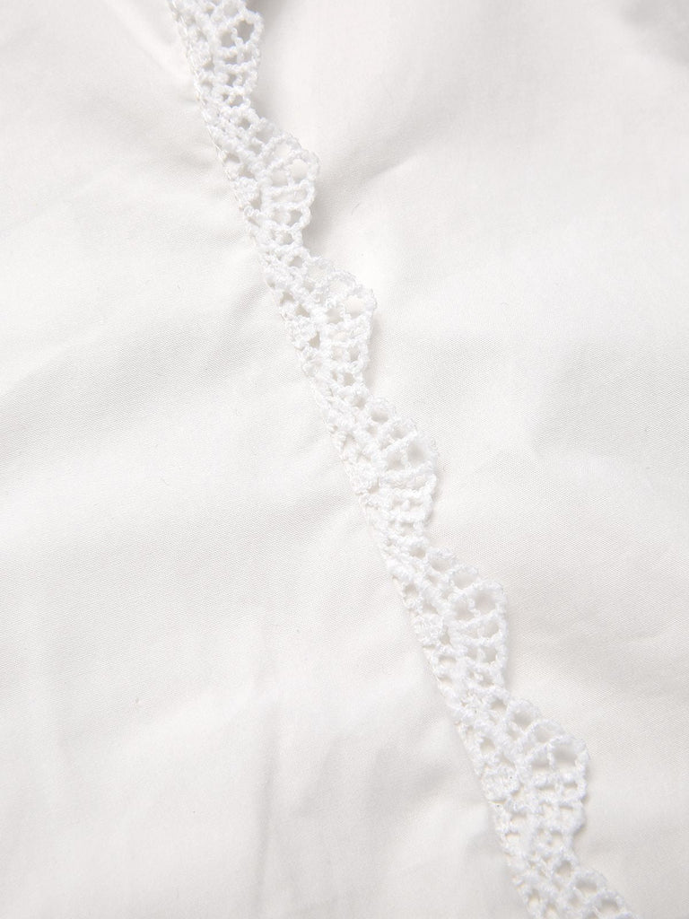 2PCS Robe gris à volants et chemisier en coton années 1950