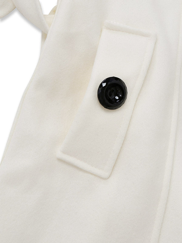 Manteau à boutons amovibles en fausse fourrure des années 1940