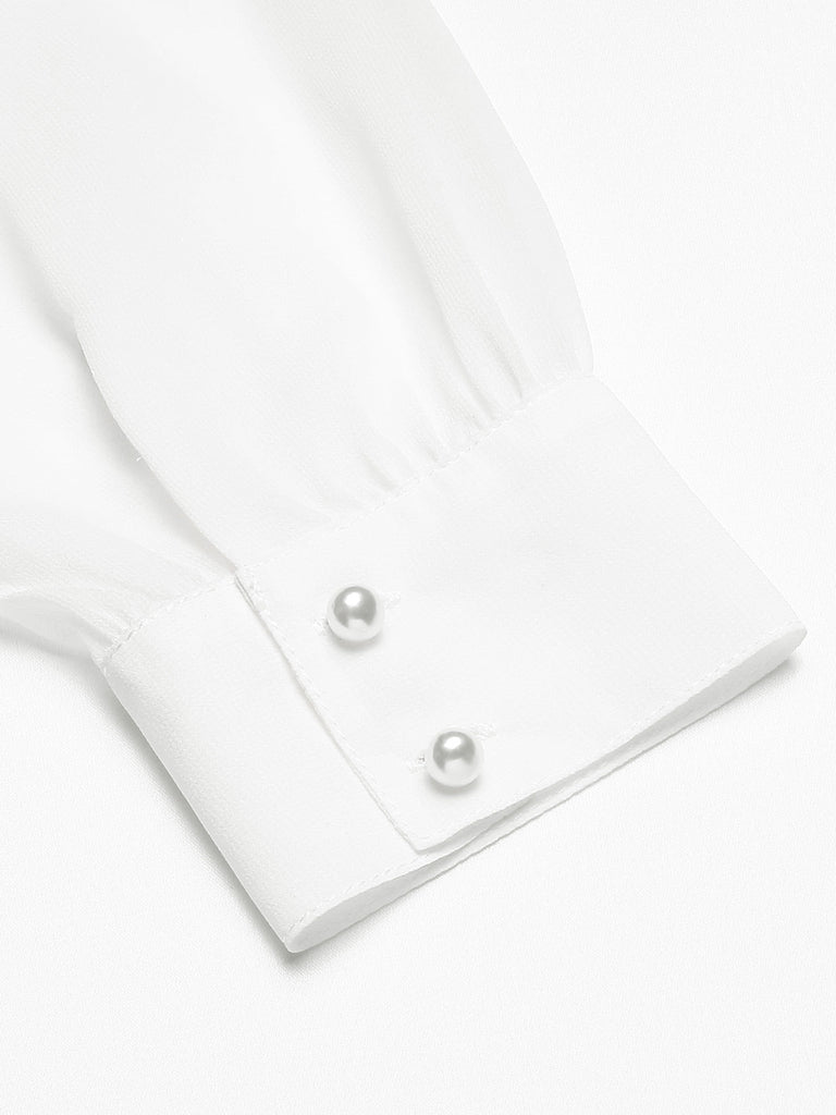 Chemisier à manches bouffantes satin et pantalon bretelles carreaux vert années 1940