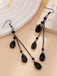 Boucles d'oreilles pendantes gothiques en forme de goutte d'eau
