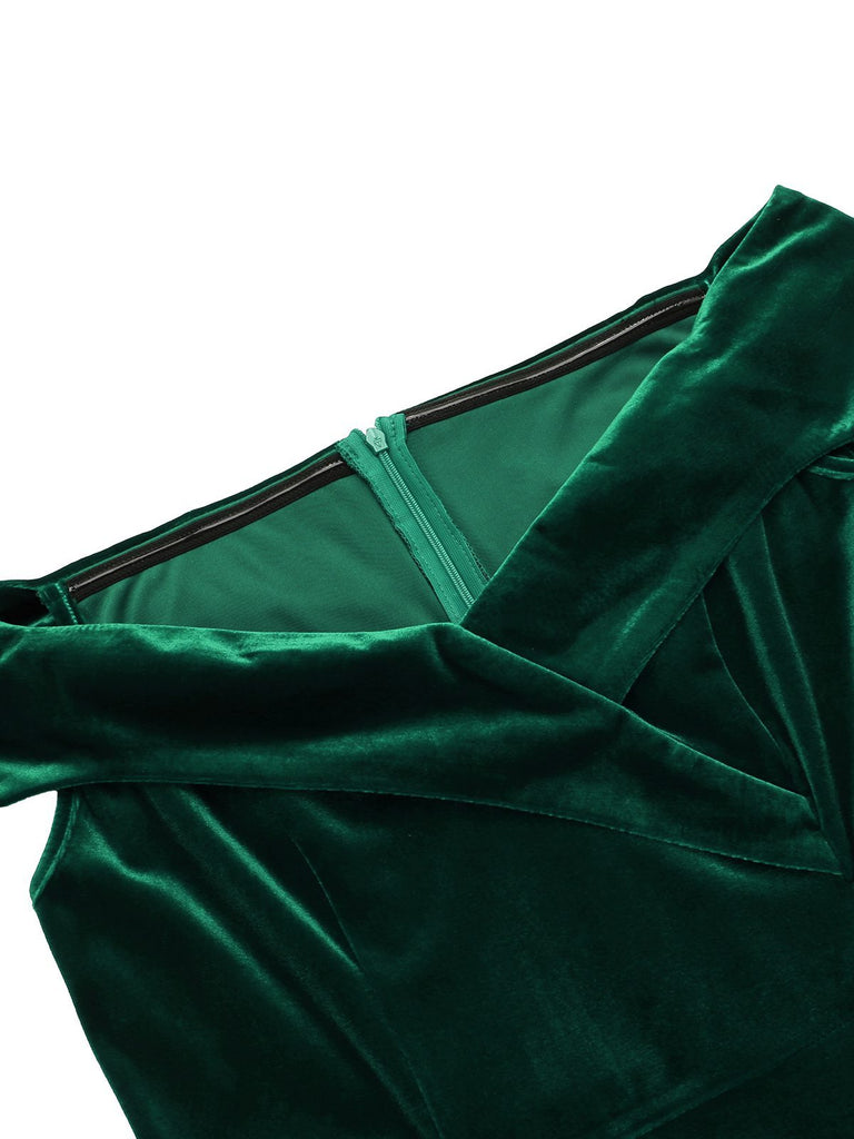 Robe Crayon Vintage Bordeaux Velours Année 60 Cocktail Chic