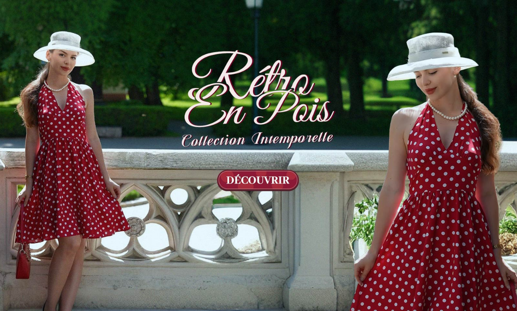 Retro Stage – Rêve de Pois : L'Élégance Rétro Française Revisitée