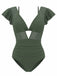 Ensemble bikini et paréo en maille unie années 1960