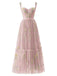 Robe en maille florale à lacets et baleines des années 1930
