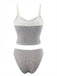 Ensemble De Tankini Bords Dentelle À Carreaux Rouge Année 1950