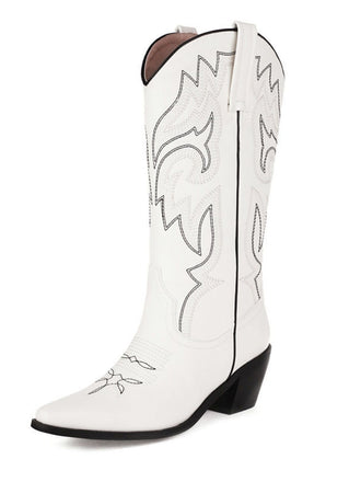 Bottes de cowboy western brodées vintage