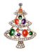 Broche Strass Arbres De Noël Rétro