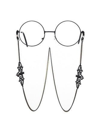 Chaîne de lunettes d'Halloween noire vintage