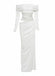 Robe transparente unie à épaules dénudées en résille ajourée années 1980