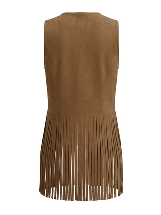 Gilet Western à Franges et Clous en Daim Années 30