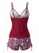 Bohème Bride Col en V Tankini Ensemble Années 1970 3