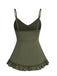 Top Cami Brodé Floral avec Dentelle Années 50
