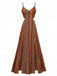 Robe Maxi à Bretelles Fines Style Boho Années 70