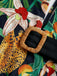 Tropical Léopard Boucle Col en V Une Pièce Maillot de Bain Années 1950 5