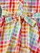 à Carreaux Revers Manches Courtes Robe Multicolore Années 1940 6