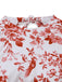 Robe Évasée Dos-Nu Sans Manches Imprimé Floral Années 1960