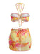 Ensemble 2 Pièces Bikini Dos-Nu Floral & Cache-Maillot Moulant Années 1960
