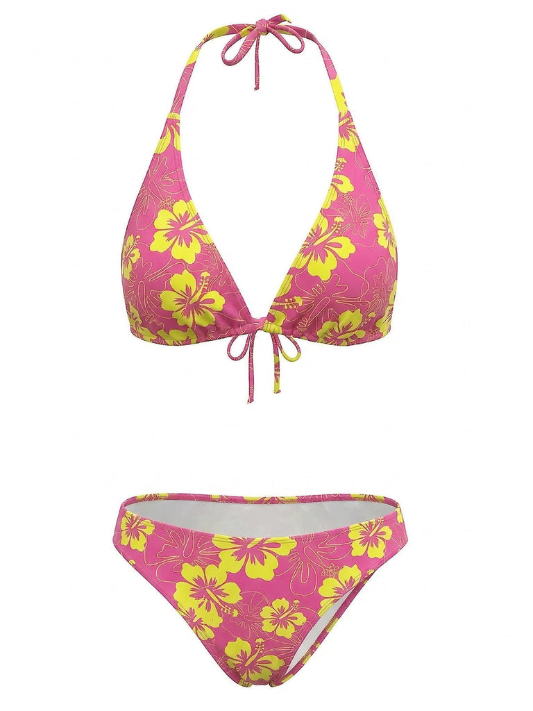 1960s Floral Tropical Bikini - vintage fashion, retro style