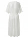 Robe Cache-Maillot Longue Transparente à Pois Nouée Années 1970