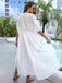 Robe Cache-Maillot Longue Transparente à Pois Nouée Années 1970