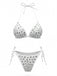 Ensemble Bikini Triangle Halter Strass Années 80