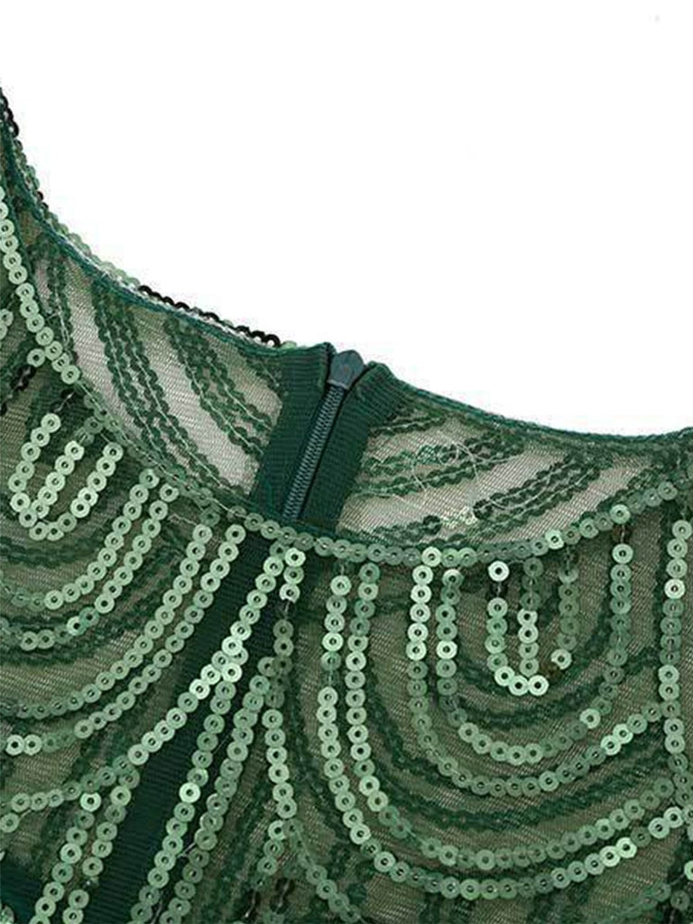 Robe de soirée à paillettes et franges des années 1920