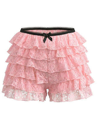 Mini-shorts en dentelle unie années 1950