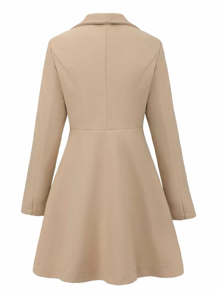 Manteau tailleur uni revers années 1940