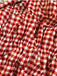 Ensemble Haut Smocké Épaules Dénudées Vichy & Short Rouge Années 2000