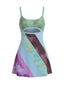Mini-robe arc-en-ciel tie-dye à découpes style Y2K