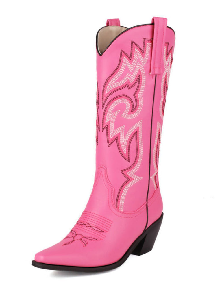 Bottes de cowboy western brodées vintage