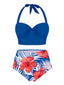 Maillot de Bain Floral à Col Licou