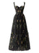 Robe en maille florale à lacets et baleines des années 1930