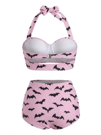 Maillot de bain imprimé chauves-souris années 1950