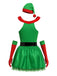 Ensemble robe sapin de Noël verte des années 1980