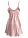 Chemise De Nuit Dentelle Col V Uni Bretelles Fin Année 1960