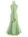 Robe convertible blanc col licou croisée en mousseline de soie années 1930