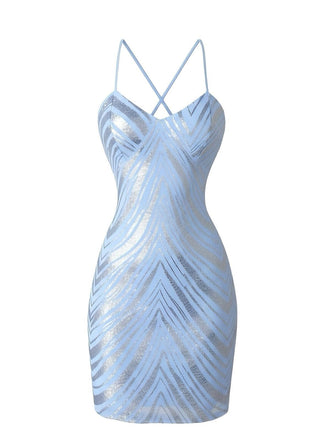 Robe De Fête Dos Nu Bretelles Fine Paillettes Chevrons Année 1920