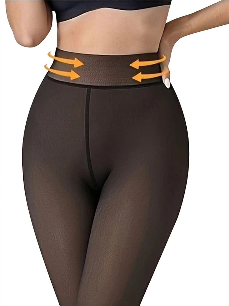 Collants chauds opaques épais et doublés polaire anti-accrocs