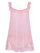 Nuisette babydoll en tulle transparent ornée de dentelle et de nœuds années 1950