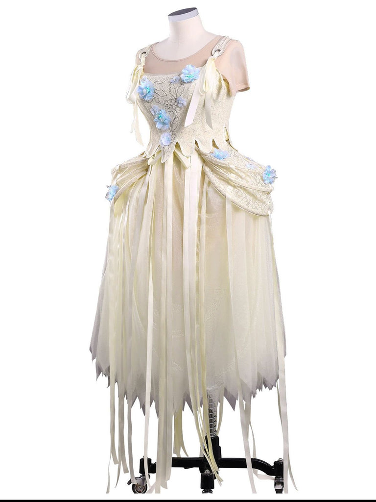 Robe style Enid Mercredi abricot des années 1940