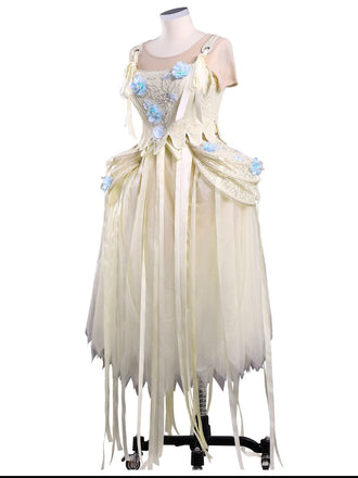 Robe style Enid Mercredi abricot des années 1940