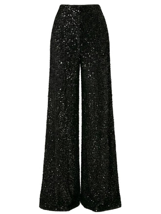 Pantalon disco sequins unis jambes larges années 70