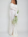 Robe sirène maxi en dentelle à épaules dénudées et manches évasées années 1930